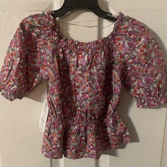 Floral Pink Kids Top with hair bow! NWT! - Picture 2 of 7